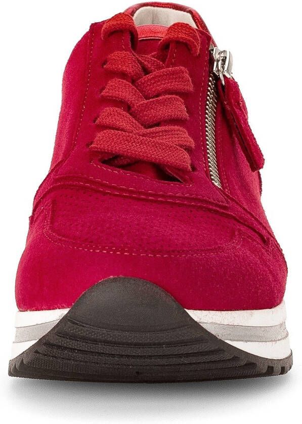 Gabor Sneakers met sleehak Turijn vrijetijdsschoen lage schoen veterschoen met verwisselbaar voetbed h-breedte