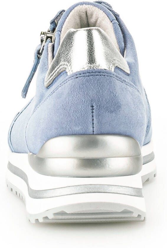 Gabor Sneakers met sleehak Turijn met perforatiepatroon breedte h vrijetijdsschoen lage schoen veterschoen