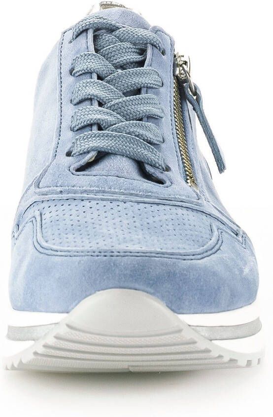 Gabor Sneakers met sleehak Turijn met perforatiepatroon breedte h vrijetijdsschoen lage schoen veterschoen