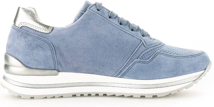 Gabor Sneakers met sleehak Turijn met perforatiepatroon breedte h vrijetijdsschoen lage schoen veterschoen
