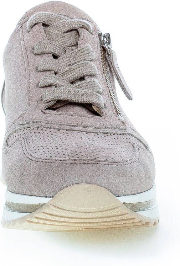 Gabor Sneakers met sleehak Turijn met lichte perforatie vrijetijdsschoen lage schoen veterschoen