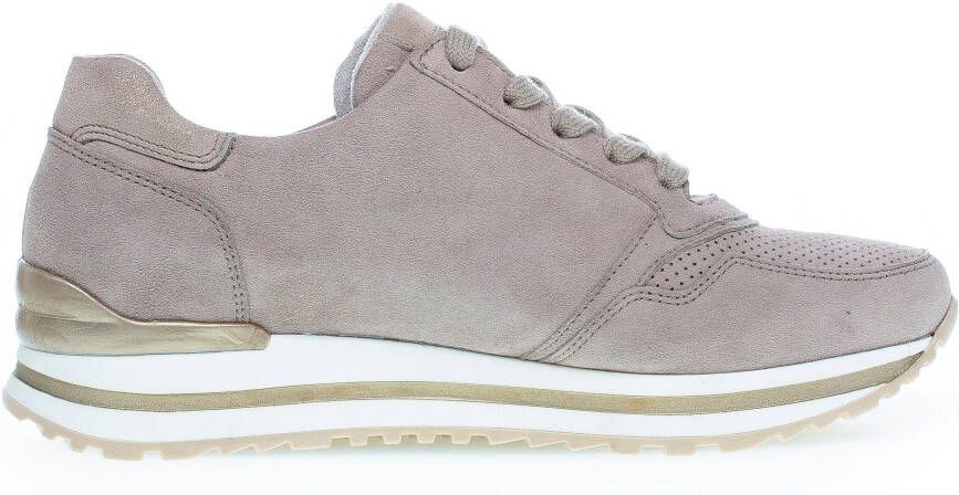 Gabor Sneakers met sleehak Turijn met lichte perforatie vrijetijdsschoen lage schoen veterschoen