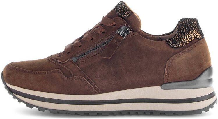 Gabor Sneakers met sleehak Turijn vrijetijdsschoen halfschoen veterschoen gepolsterde schacht h-breedte