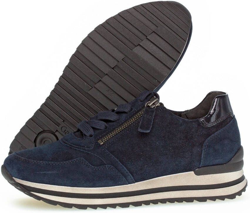 Gabor Sneakers met sleehak Turijn vrijetijdsschoen halfschoen veterschoen gepolsterde schacht h-breedte