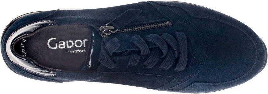 Gabor Sneakers met sleehak Turijn vrijetijdsschoen halfschoen veterschoen gepolsterde schacht h-breedte