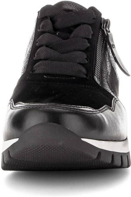 Gabor Sneakers met sleehak Turijn vrijetijdsschoen halfschoen veterschoen met comfortbreedte h (=zeer breed)