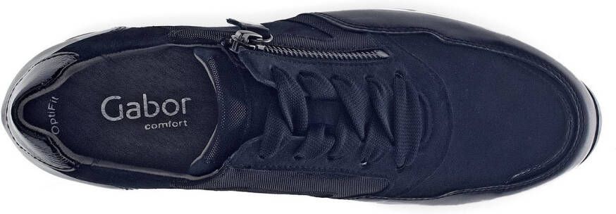 Gabor Sneakers met sleehak Turijn vrijetijdsschoen halfschoen veterschoen met comfortbreedte h (=zeer breed)