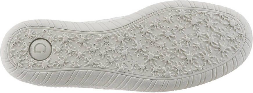 Gabor Sneakers York met modieuze sierstiksels vrijetijdsschoen lage schoen veterschoen