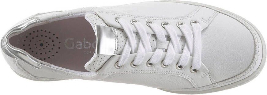 Gabor Sneakers York met modieuze sierstiksels vrijetijdsschoen lage schoen veterschoen