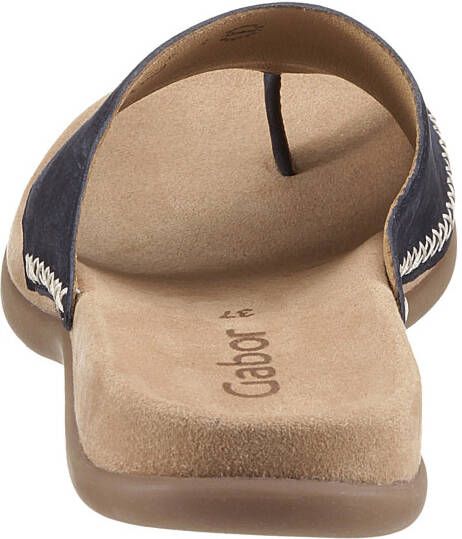 Gabor Teenslippers sleehak zomerschoen dianette met contrastkleurig borduursel