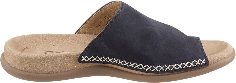 Gabor Teenslippers sleehak zomerschoen dianette met contrastkleurig borduursel