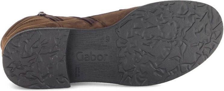 Gabor Veterlaarsjes blokhak veterschoenen met sierritssluiting aan de buitenkant