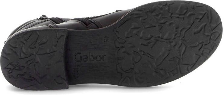 Gabor Veterlaarsjes blokhak veterschoenen met sierritssluiting aan de buitenkant