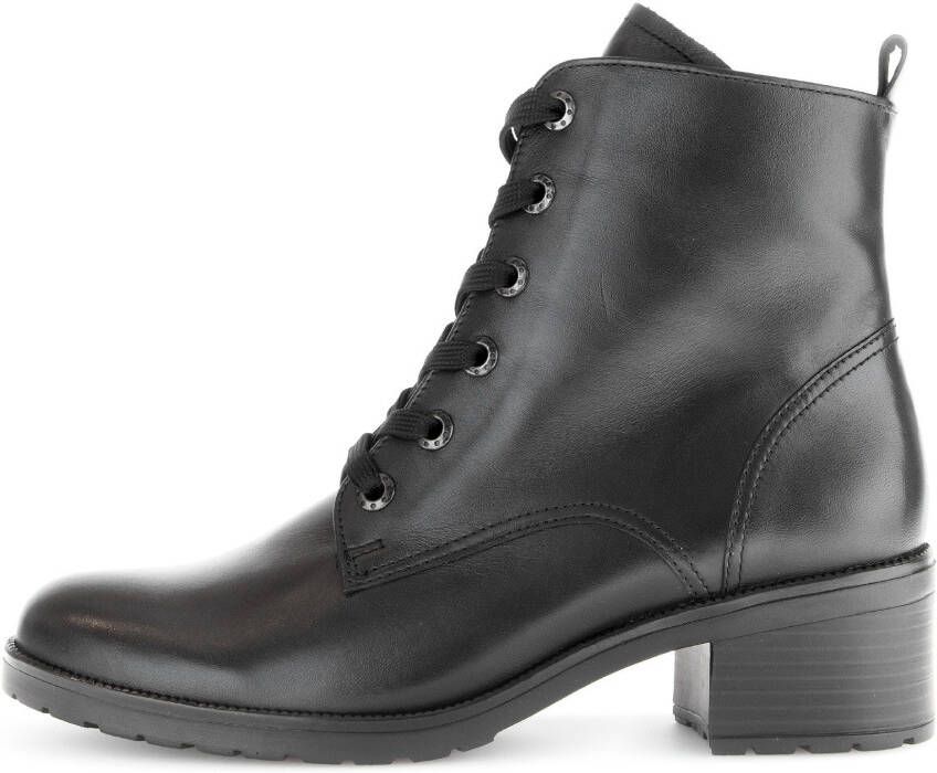 Gabor Veterlaarsjes Tunis blokhak veterschoenen comfort schoen met aantrekloop g-breedte