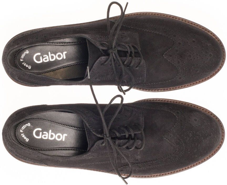 Gabor Veterschoenen met subtiele lyrische perforatie vrijetijdsschoen lage schoen veterschoen