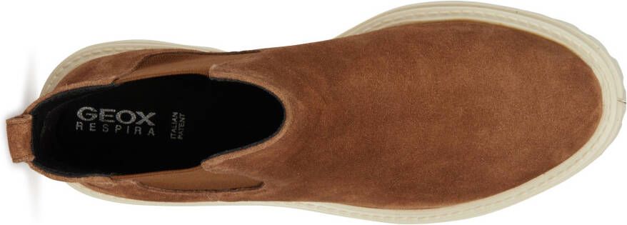 Geox Chelsea-boots D Iridea blokhak streetwear instapschoen laarsjes met contrasten