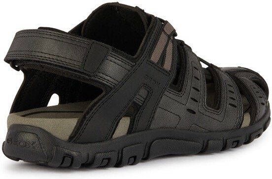 Geox Sandalen UOMO SANDAL STRADA C zomerschoen klittenbandschoen outdoorsandaal met leren voetbed