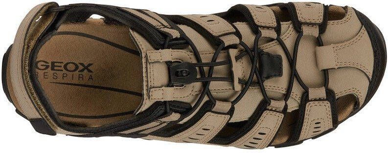 Geox Sandalen UOMO SANDAL STRADA C zomerschoen klittenbandschoen outdoorsandaal met leren voetbed