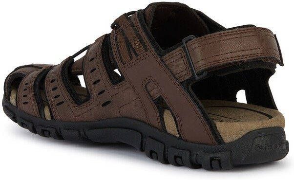 Geox Sandalen UOMO SANDAL STRADA C zomerschoen klittenbandschoen outdoorsandaal met leren voetbed