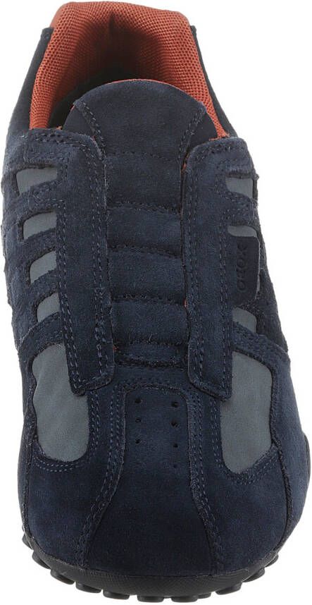 Geox Slip-on sneakers UOMO SNAKE B Vrijetijdsschoen lage schoen veterschoen in materiaal-mix