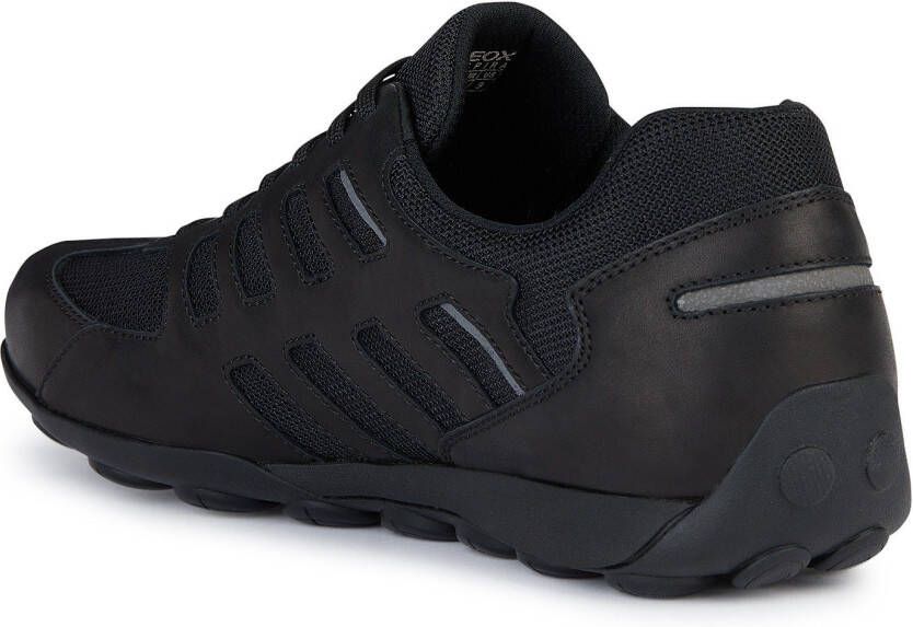Geox Sneakers U SNAKE 2.0 A met donkere zool vrijetijdsschoen lage schoen veterschoen