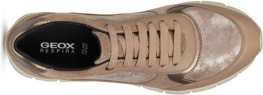 Geox Sneakers D SUKIE met glans vrijetijdsschoen lage schoen veterschoen