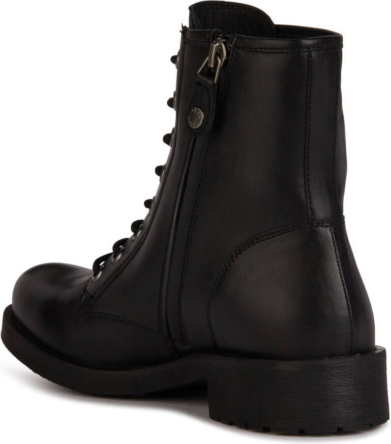 Geox Veterlaarsjes D RAWELLE businessmode blokhak veterschoenen met binnenrits
