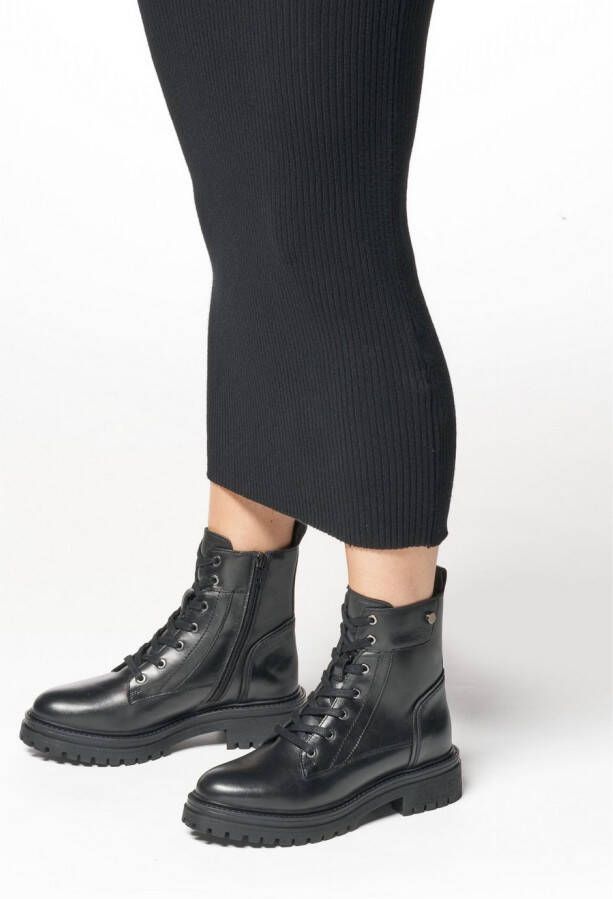 Geox Veterschoenen D IRIDEA G Chunky boot plateau enkellaars met blokhak