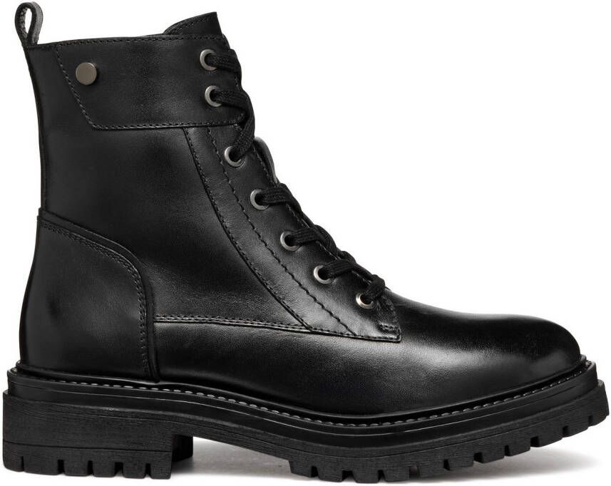 Geox Veterschoenen D IRIDEA G Chunky boot plateau enkellaars met blokhak