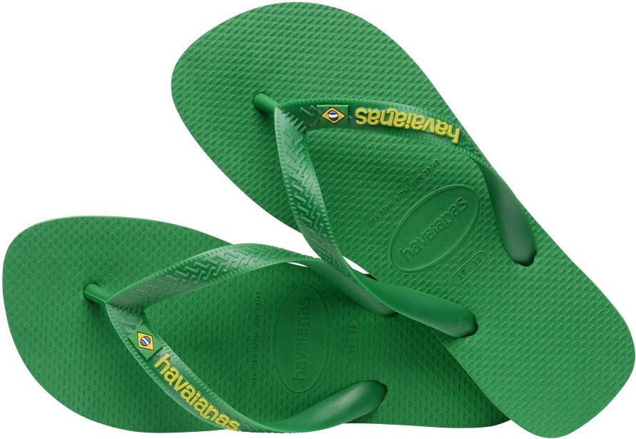 Havaianas Brasil Logo Heren Slippers en Sandalen Geel Maat: 43-44 Leer Foot Locker - Foto 6