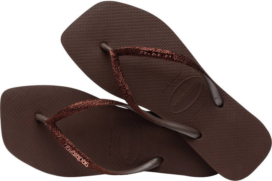 Havaianas Teenslippers SQUARE GLITTER zomerschoen slippers poolslides met glitter