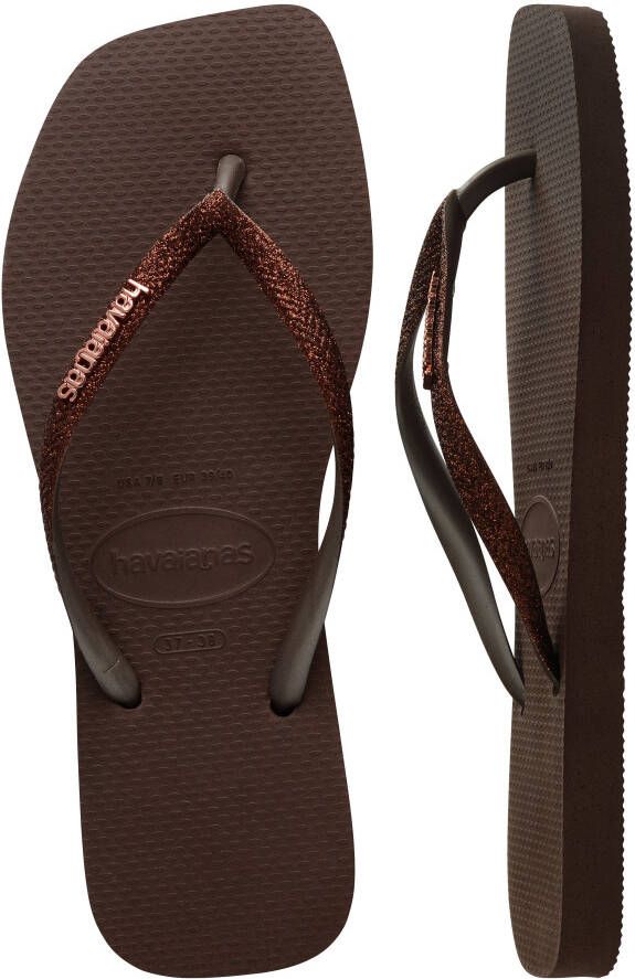 Havaianas Teenslippers SQUARE GLITTER zomerschoen slippers poolslides met glitter
