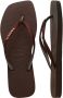 HAVAIANAS Teenslippers Dames Square Glitter Maat: 35 36 Materiaal: Rubber Kleur: Bruin - Thumbnail 8