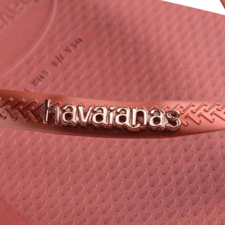 Havaianas Teenslippers SQUARE LOGO METALLIC zomerschoen slippers poolslides met metallic bandjes
