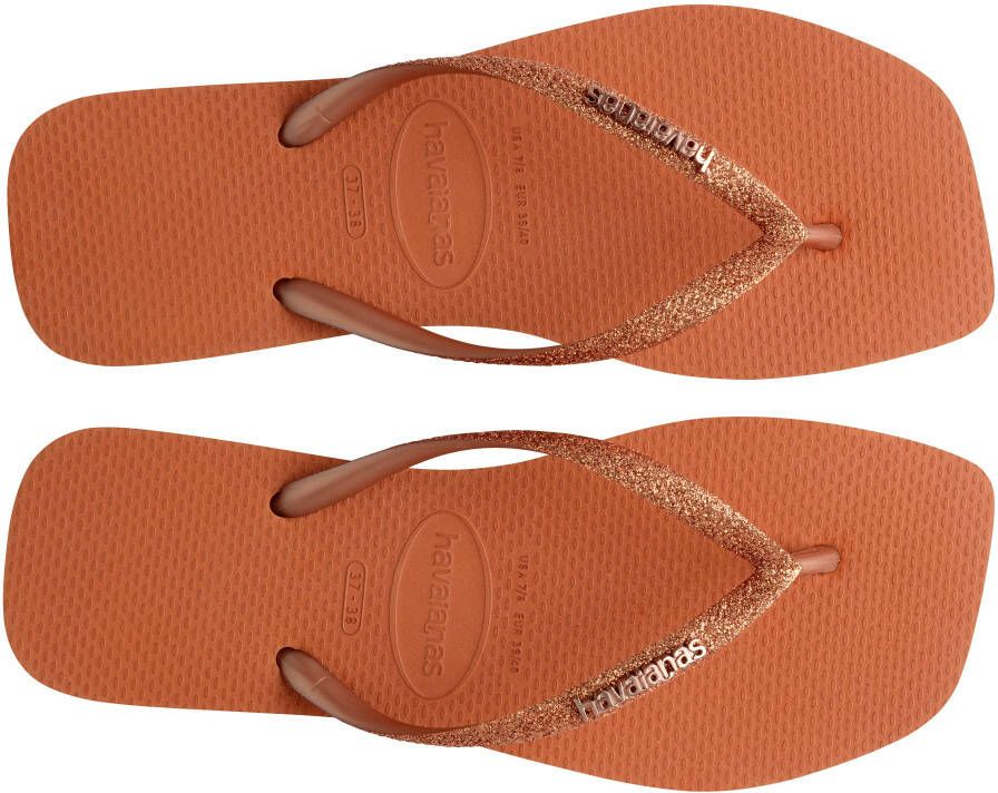 Havaianas Teenslippers SQUARE GLITTER zomerschoen slippers poolslides met glitter