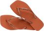 HAVAIANAS Teenslippers Dames Square Glitter Maat: 39 40 Materiaal: Rubber Kleur: Oranje - Thumbnail 7