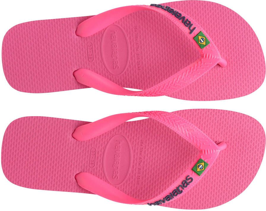 Havaianas Teenslippers BRASIL LOGO NEON zomerschoen slippers poolslides met braziliaans detail