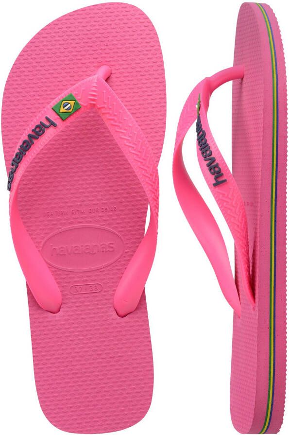 Havaianas Teenslippers BRASIL LOGO NEON zomerschoen slippers poolslides met braziliaans detail