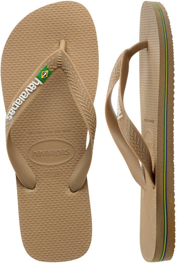 Havaianas Teenslippers Brasil Logo zomerschoen slippers poolslides met logo-opschrift