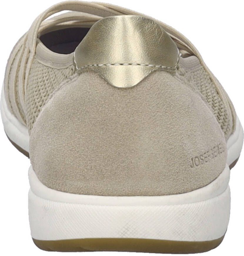 Josef Seibel Ballerina's met riempje Caren 67 slipper sneaker instapschoen met metallic inzet op de hiel