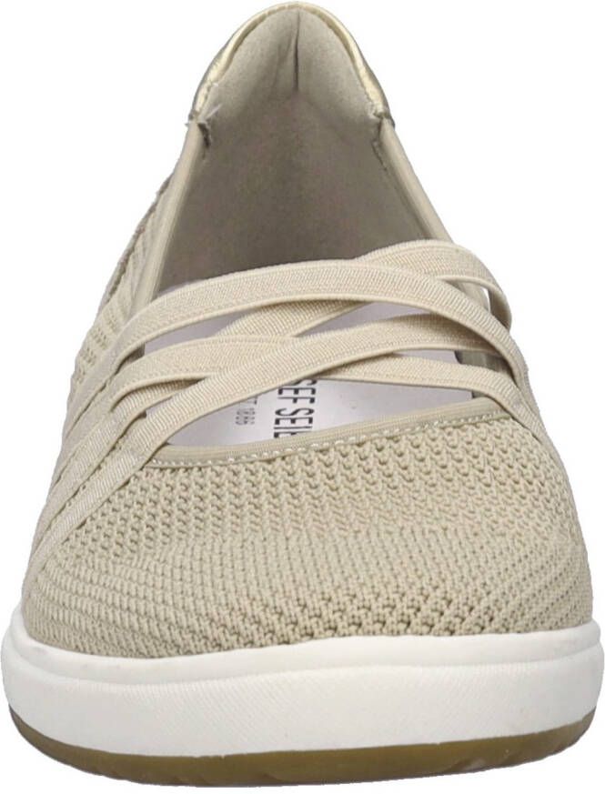 Josef Seibel Ballerina's met riempje Caren 67 slipper sneaker instapschoen met metallic inzet op de hiel