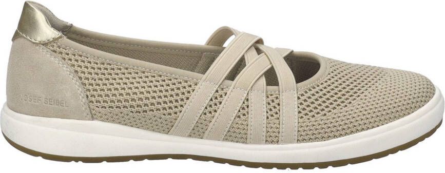 Josef Seibel Ballerina's met riempje Caren 67 slipper sneaker instapschoen met metallic inzet op de hiel