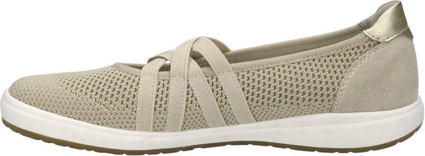 Josef Seibel Ballerina's met riempje Caren 67 slipper sneaker instapschoen met metallic inzet op de hiel