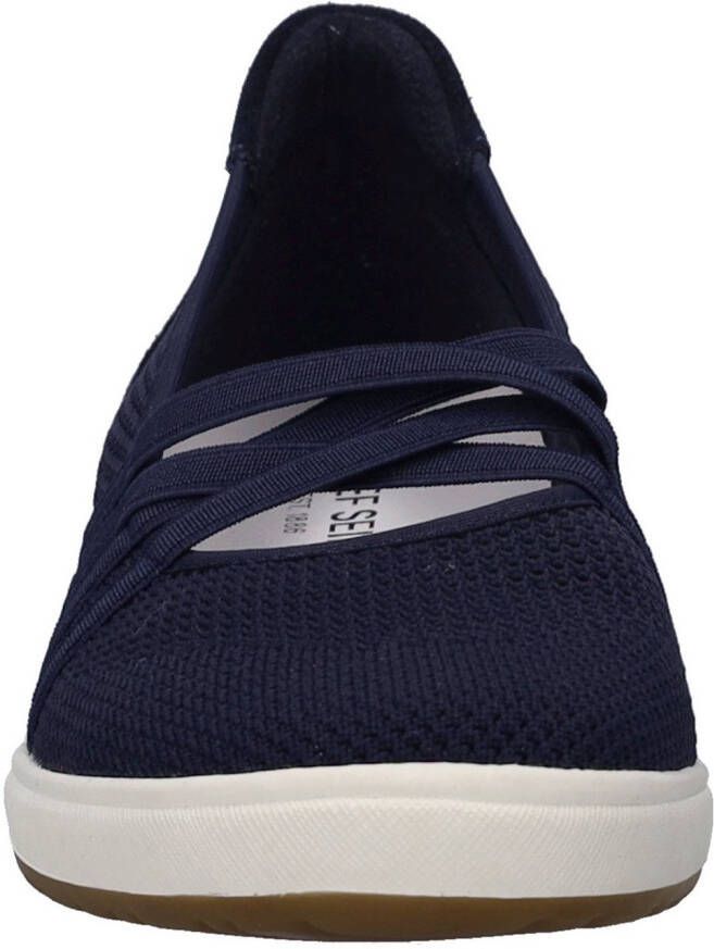 Josef Seibel Ballerina's met riempje Caren 67 slipper sneaker instapschoen met metallic inzet op de hiel
