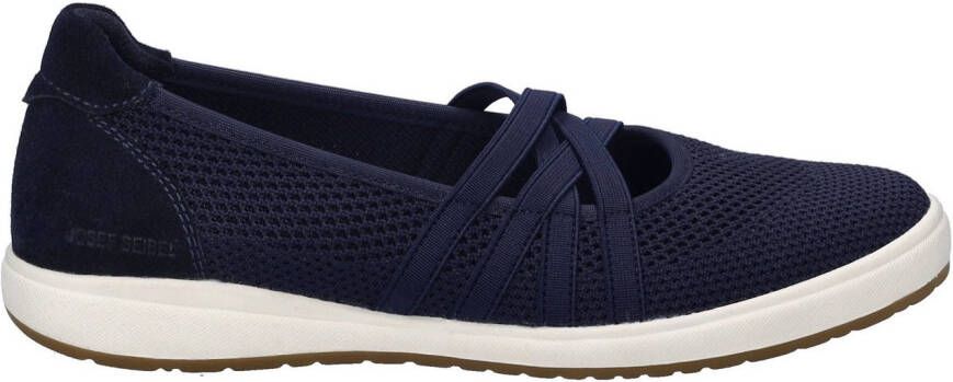 Josef Seibel Ballerina's met riempje Caren 67 slipper sneaker instapschoen met metallic inzet op de hiel