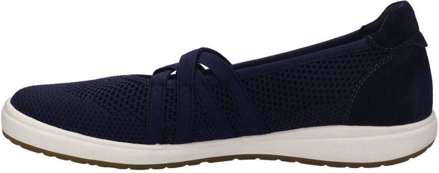 Josef Seibel Ballerina's met riempje Caren 67 slipper sneaker instapschoen met metallic inzet op de hiel