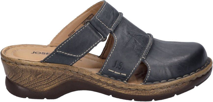 Josef Seibel Clogs Catalonia 84 vintage blokhak zomerschoen slippers met 4 5 cm hak