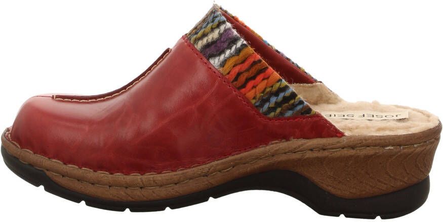 Josef Seibel Clogs CATALONIA 59 met veelkleurig textielbeleg