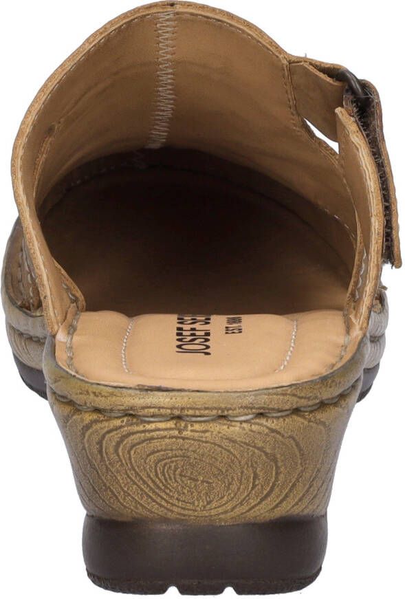 Josef Seibel Clogs Catalonia 84 vintage blokhak zomerschoen slippers met 4 5 cm hak