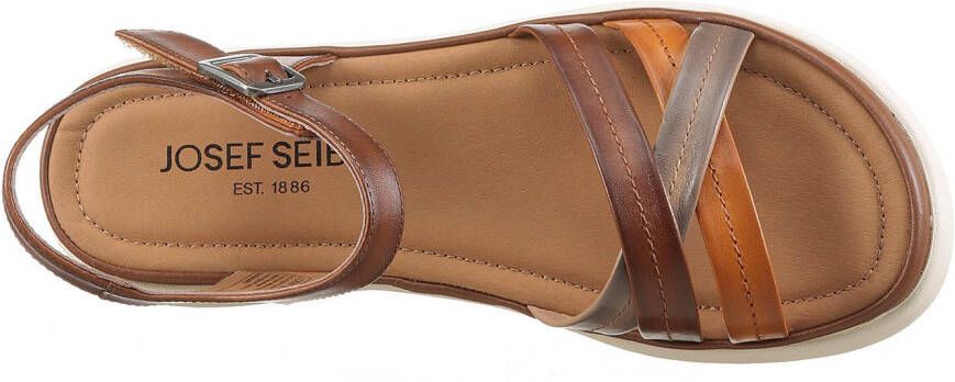 Josef Seibel Sandalen Sevran 02 plateausandaal wedgesandaal met modieuze kruisbandage